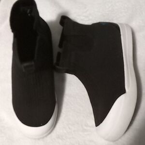 Vessi Weekend Chelsea Kids Black and White Slip-On Sneakers